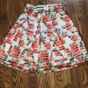 Floral flare skirt
